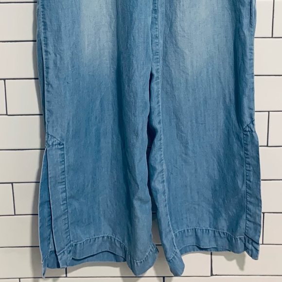 Anthropologie Cloth & Stone chambray drawstring Pants S - Picture 4 of 5